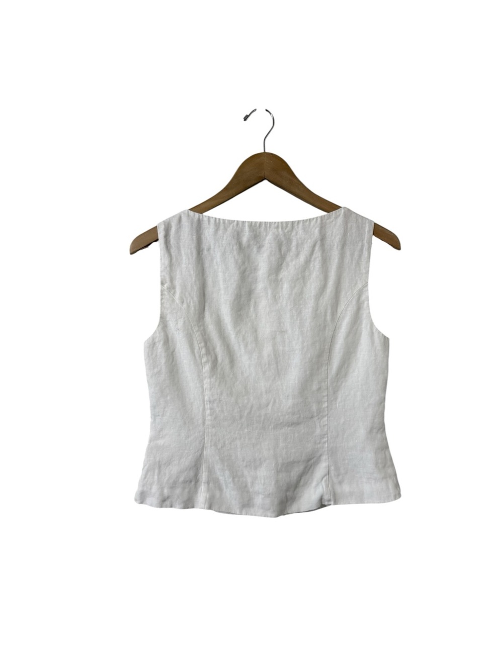 DOEN Hayden Linen Button Down Sleeveless Vest Top Shirt - Picture 7 of 11